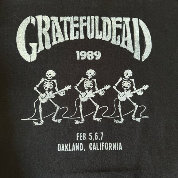 Grateful Dead Junk Food Black Classic Retro Crewneck Unisex Sweatshirt Size XL - Picture 2 of 5